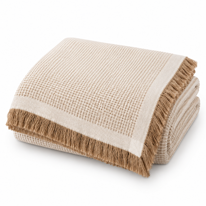 Honeycomb Cotton Throw Blanket