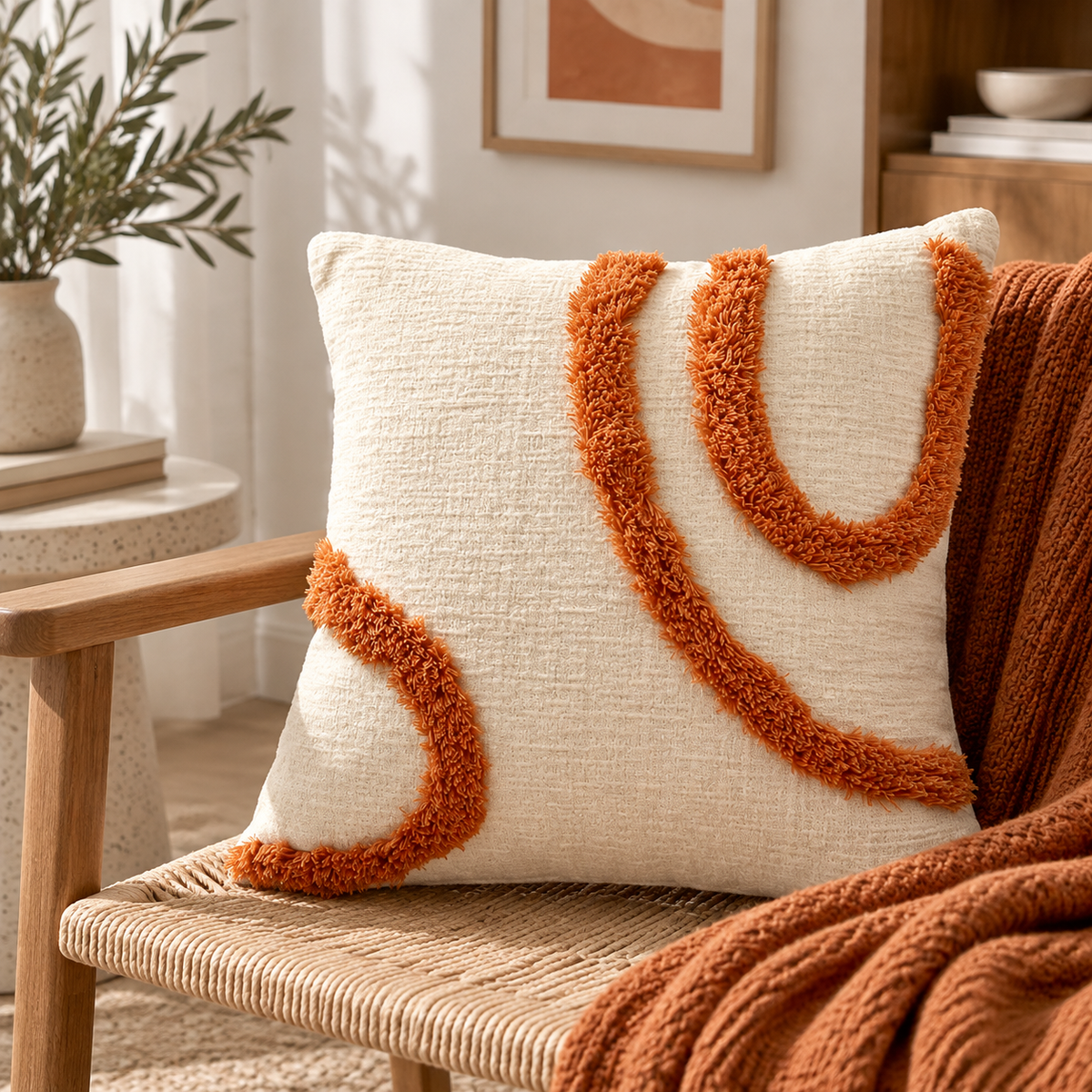 Tufted Stripe Cushion Cover