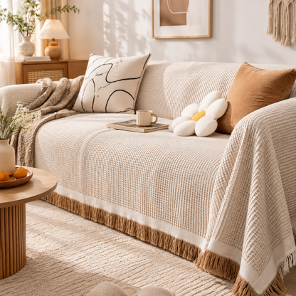 Honeycomb Cotton Throw Blanket