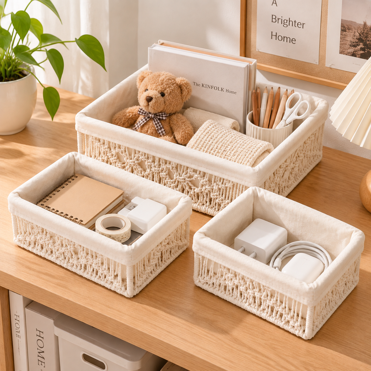Woven Rope Storage Basket Set