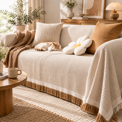 Honeycomb Cotton Throw Blanket