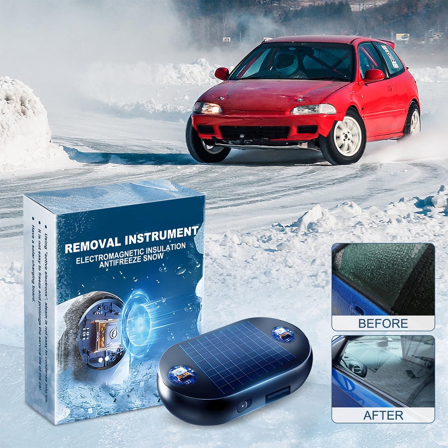 Defrosting device🔥Electromagnetic Anti-Freezing Device ~🔥 Enjoy a clear windshield every winter morning.🔥